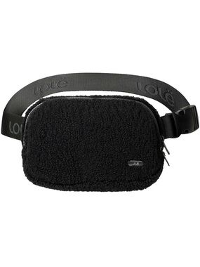 Lole Black Sherpa Crossbody Belt Bag